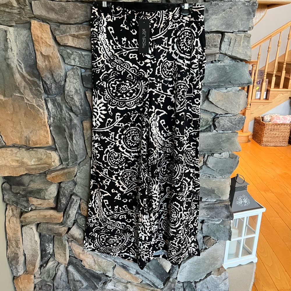 Rachel Zoe brand Black and White Paisley Print Pants